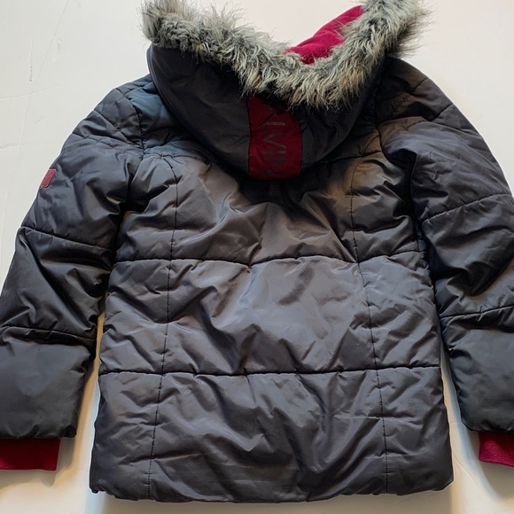 Calvin Klein Jeans, girls size 14, Gray and fuchsia, Hooded Jacket - Picture 8 of 10